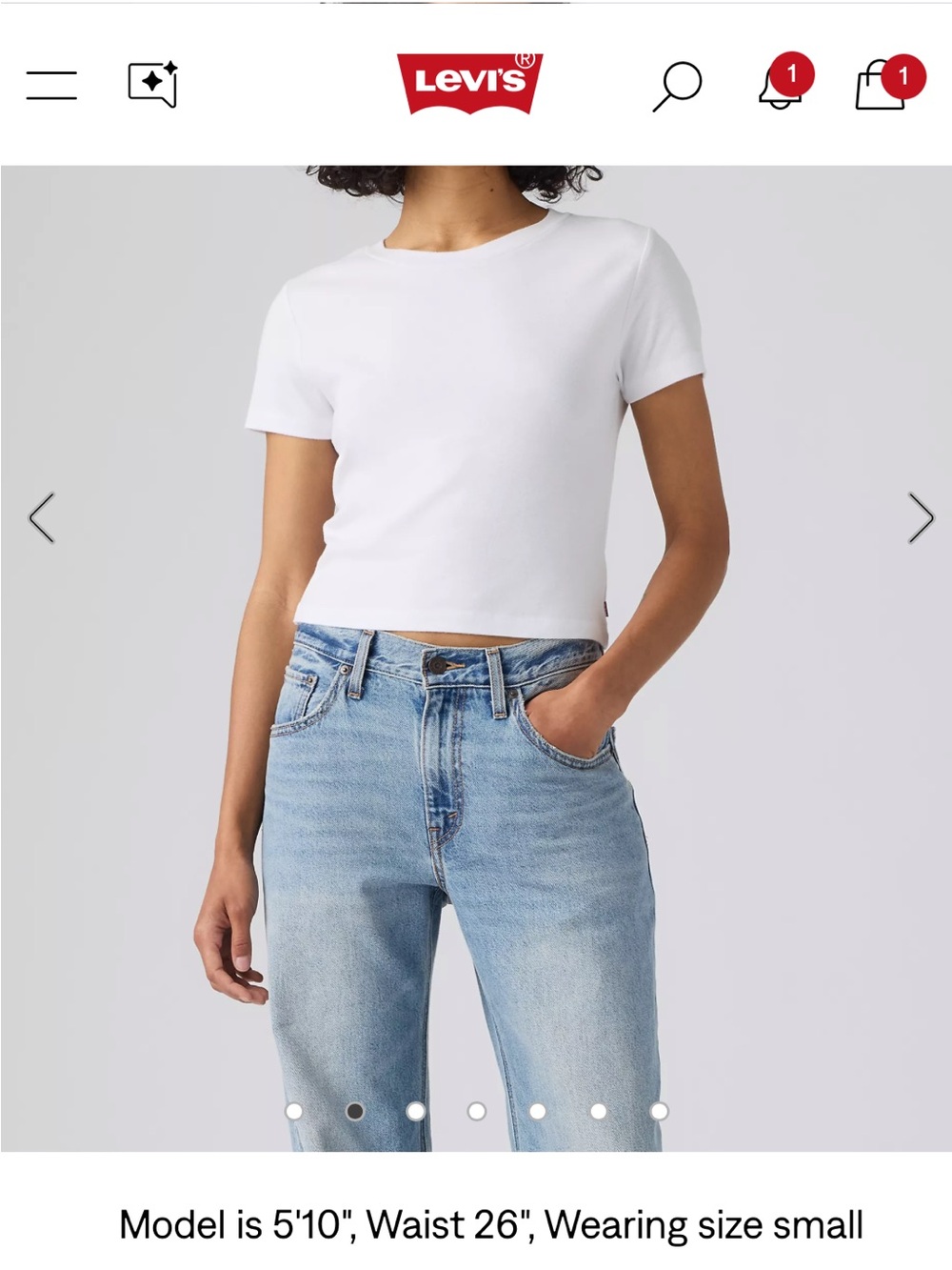 Levi’s Slim Fit Cropped T-shirt while